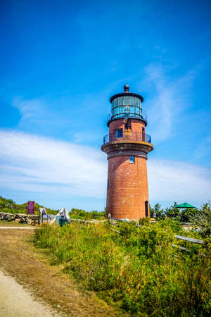 The famous Gay Head Light in Cape Cod Martha's Vineyard, Massachusettsの写真素材