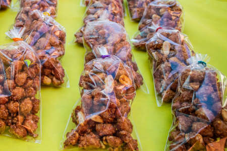 A crunchy candied almonds in Nuevo Progreso, Mexico