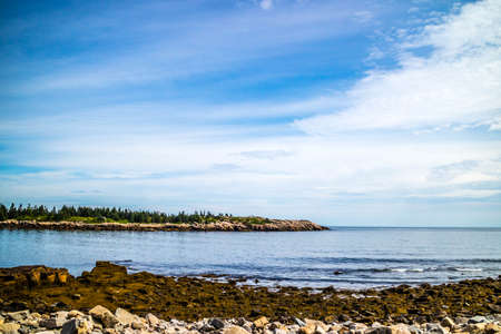 Schoodic Point in Acadia National Park, Maineの写真素材