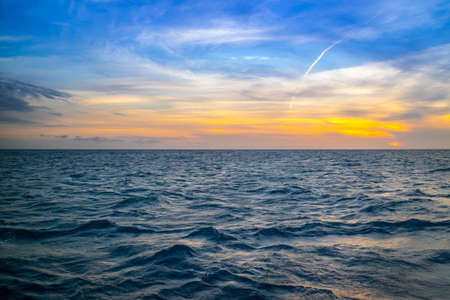 Dramatic vibrant sunset scenery in Key West, Floridaの写真素材