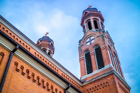 Green Bay, WI, USA - June 16, 2018: The beautiful St. Willebrord Catholic Churchのeditorial素材