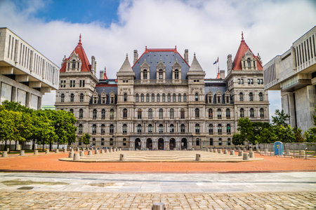 Albany, NY, USA - July 28, 2018: The New York House State Capitolのeditorial素材