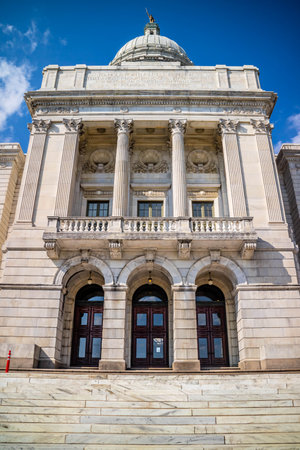 Providence, RI, August 29, 2018: The Rhode Island State House Capitolのeditorial素材