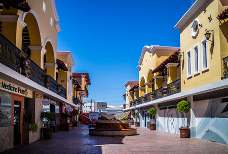 Los Algodones, BC, MX - March 27, 2017: The beautiful Medi Plaza Medical Centerのeditorial素材