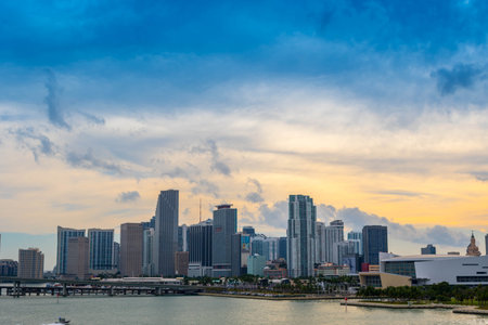 Miami, FL, USA - December 9, 2018: The famous Bayfront View Parkのeditorial素材