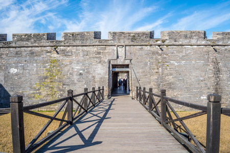 St Augustine, FL, USA - Feb 7, 2019: The Castillo de San Marcos Citadelのeditorial素材