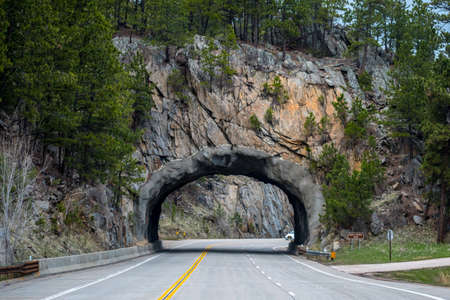 A beautifully shot of the iconic and wide three lane passagewayの写真素材