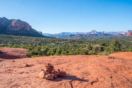 A steep canyon walls set of rock formation in the preserve parkの写真素材