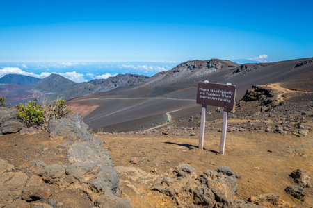 Maui, HI, USA - August 24, 2019: A reminder about the the horses crossingのeditorial素材