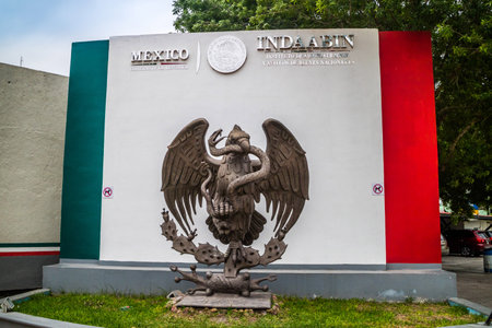 Nuevo Progreso, TM, MX - March 15, 2019: The Seat of the Goverment of Mexioのeditorial素材
