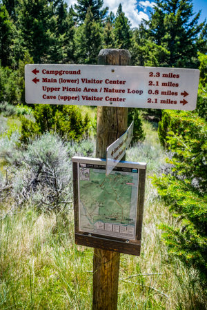 Lewis and Clark Caverns, MT, USA - June 29, 2019: The different kinds of trials going to its scenic destinationのeditorial素材