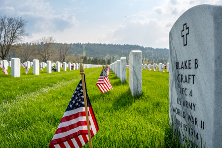 Deadwood, SD, USA - May 30, 2019: The Mount Moriah Cemetery