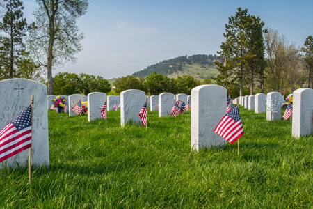 Deadwood, SD, USA - May 30, 2019: The Mount Moriah Cemeteryのeditorial素材