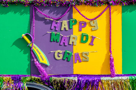 Louisiana, LA, USA - March 5, 2019: A welcoming signboard at the entry point the processionのeditorial素材