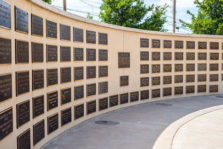 Lubbock, TX, USA - April 28, 2019: The Walk of Fame stone markerのeditorial素材