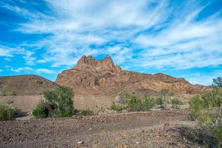 An overlooking view of nature in Yuma, Arizonaの写真素材
