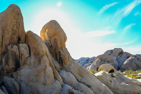 Epic mountain landscape scenery from the walking trail of the desertの写真素材