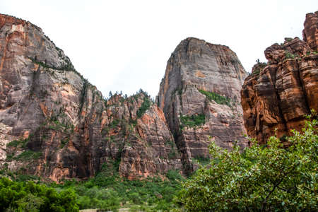 Epic mountain landscape scenery from the walking trail of the preserve parkの写真素材