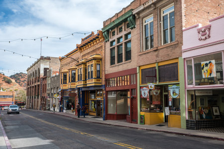 Bisbee, AZ, USA - November 17, 2019: A well known city for its birthplace of copper mining placeのeditorial素材