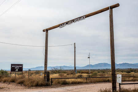 Bisbee, AZ, USA - November 17, 2019: A welcoming signboard at the entry point of the parkのeditorial素材