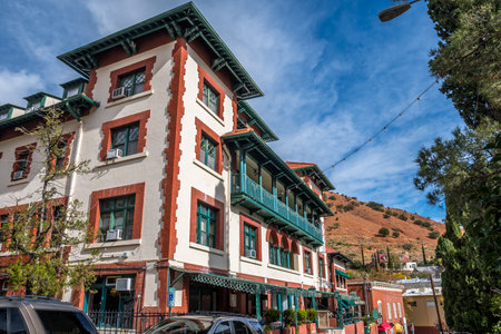 Bisbee, AZ, USA - November 17, 2019: A well known city for its birthplace of copper mining place