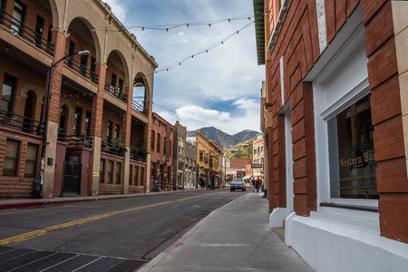 Bisbee, AZ, USA - November 17, 2019: A well known city for its birthplace of copper mining place