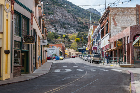 Bisbee, AZ, USA - November 17, 2019: A well known city for its birthplace of copper mining placeのeditorial素材