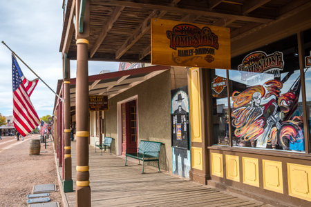 Tombstone, AZ, USA - November 17, 2019: A well known city for its production of silver bullionsのeditorial素材