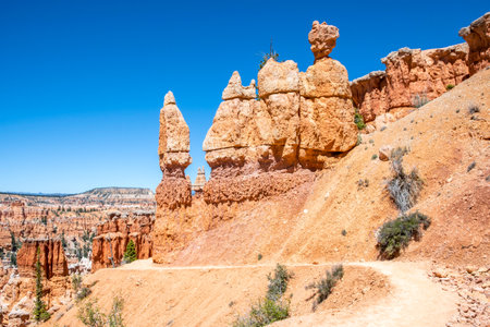 A gorgeous view of the landscape in Bryce Canyon National Park, Utahの写真素材