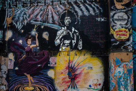 Boise, ID, USA - July 25, 2021: The Freak Alley Gallery
