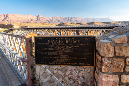 Grand Canyon NP, AZ, USA - Oct 3, 2020: The Navajo Bridgeのeditorial素材