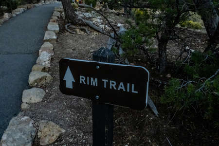 Grand Canyon NP, AZ, USA - Oct 12, 2020: The Rim Trailheadのeditorial素材