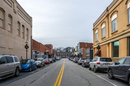Seneca, SC, USA - Dec 31, 2020: A well known city for its botiques and antiquesのeditorial素材