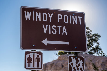 Mt Lemmon, AZ, USA - Oct 30, 2021: The Windy Vista Pointのeditorial素材