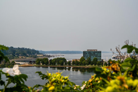 Olympia, WA, USA - Aug 13, 2021: The huge outside grounds of Olympia State Capitolのeditorial素材