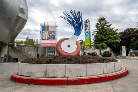 Seattle, WA, USA - August 31, 2021: The MoPop Museum of Pop Cultureのeditorial素材