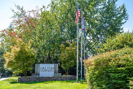 Seattle, WA, USA - August 29, 2021: The Salish Lodge and Spaのeditorial素材