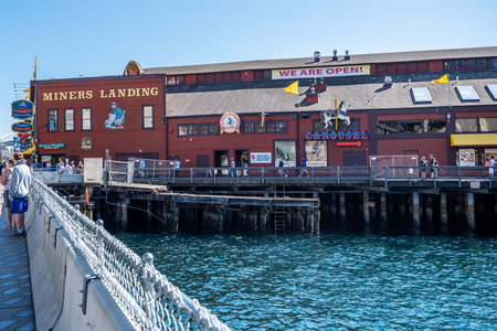 Seattle, WA, USA - August 29, 2021: A well known city, The Coffee Capital of the World