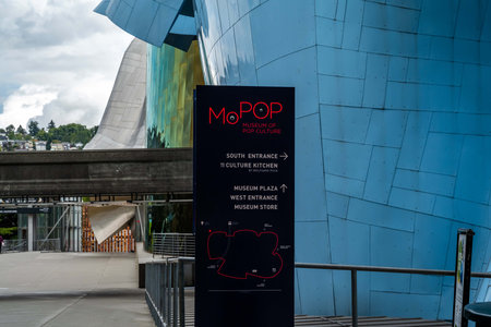 Seattle, WA, USA - August 31, 2021: The MoPop Museum of Pop Cultureのeditorial素材