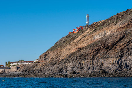 An overlooking landscape view of Puerto Penasco, Mexicoの写真素材