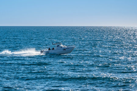 Puerto Penasco, Mexico, MX - Jan 29, 2022: A speedboat boat trip vesselのeditorial素材