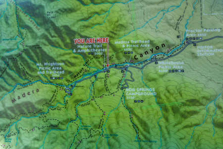 Madera Canyon, AZ, USA - April 1, 2022: The different kinds of trials going to its scenic destinationのeditorial素材