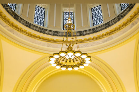 Little Rock, AR, USA - September 9, 2022: The large hallways of the inside building of Arkansas State Capitolのeditorial素材