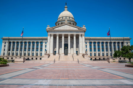 Oklahoma City, OK, USA - Sept 16, 2022: The huge outside preserve grounds of Arizona State Capitolのeditorial素材
