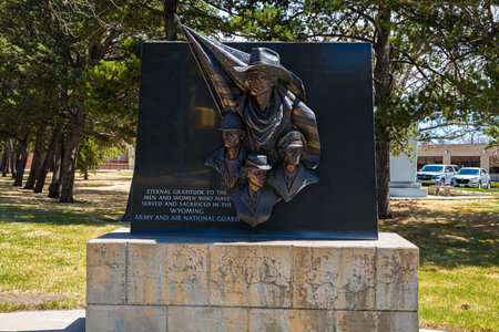 Wyoming, WY, USA - May 10, 2022: The huge outside preserve grounds of Wyoming State Capitolのeditorial素材