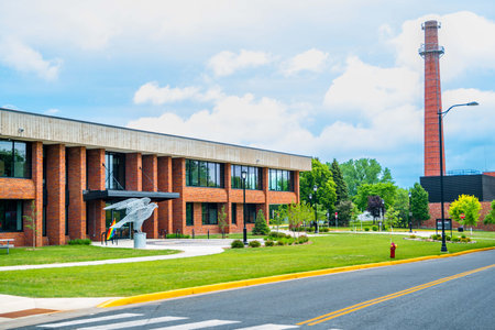 River Falls, WI, USA - June 5, 2022: The University of Wisconsin River Fallsのeditorial素材