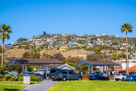 Laguna Beach, CA, USA - April 17, 2022: A well known city for its beautiful coastal parksのeditorial素材