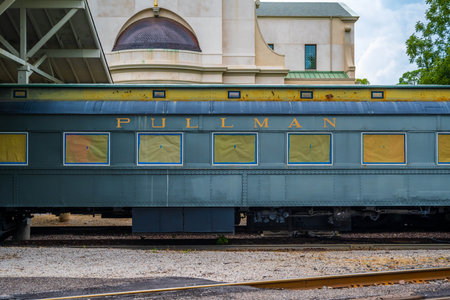 Aiken, South Carolina, USA - Aug 23, 2022: The Aiken Railroad Depotのeditorial素材