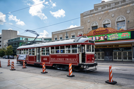 Memphis, TN, USA - Sept 3, 2022: The Main Street Trolleyのeditorial素材