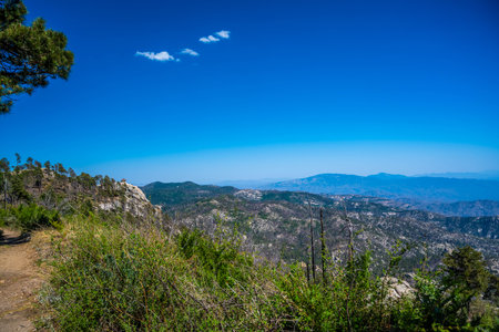 Epic landscape scenery from the walking trail of the Mt Lemmonの写真素材